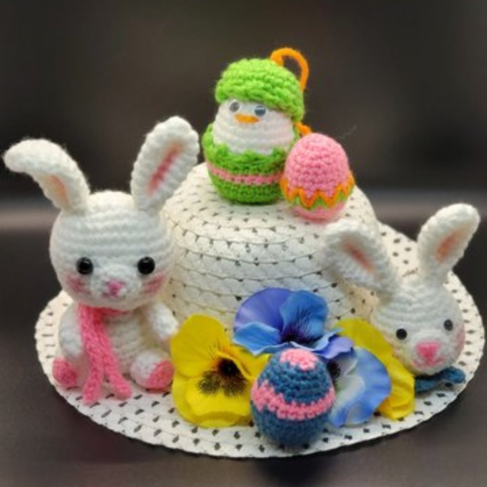 Crochet Easter Bunnies, Chicks, and Ducklings